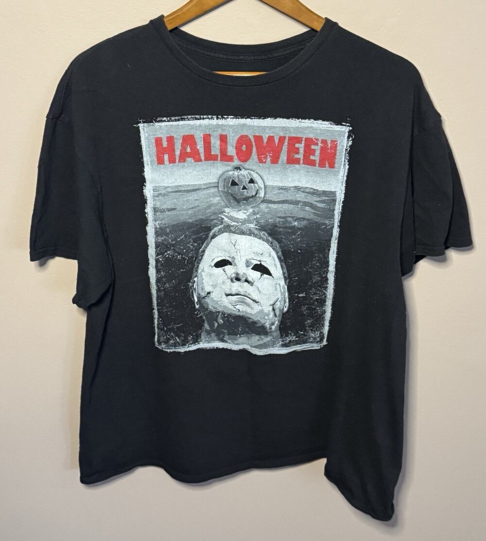Halloween Michael Myers Under Water Black T-Shirt XL